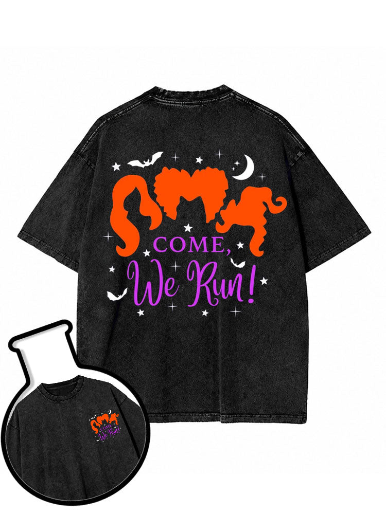 COME WE RUN Washed T-Shirt