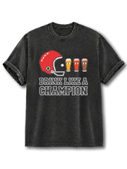 DRINK LIKE A CHAMPION Washed T-Shirt