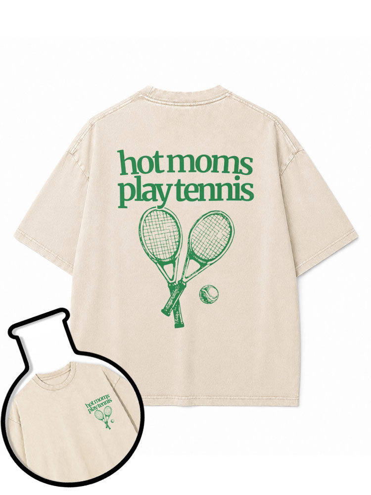 hot moms play tennis Washed T-Shirt
