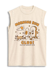 MORNING RUN CLUB Vintage Washed Cotton Tank Top