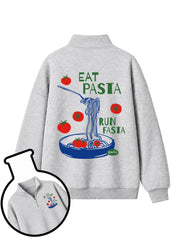 Eat Pasta Run Fasta Half-Zip Fleece Pullover