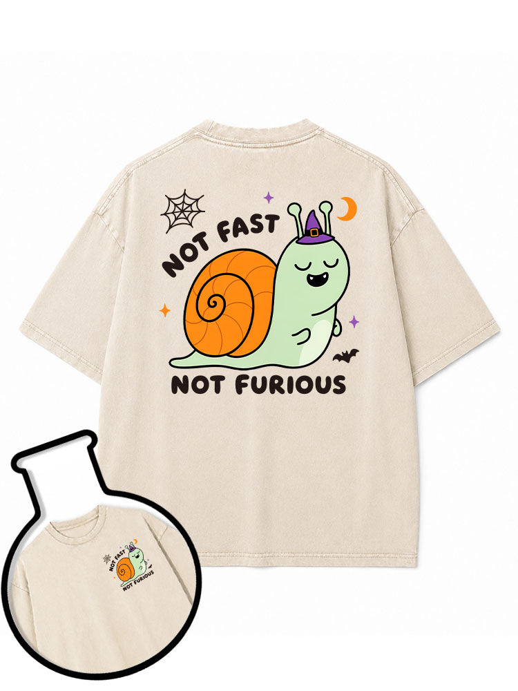 NOT FAST NOT FURIOUS Washed T-Shirt