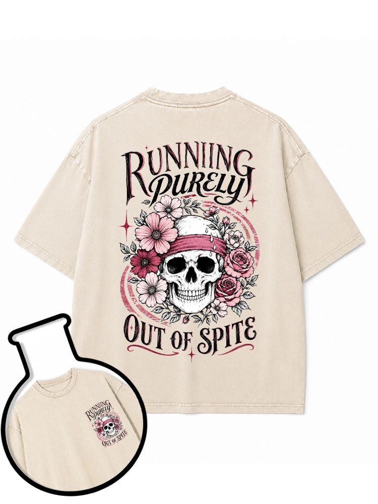 RUNNING PURELY OUT OF SPITE Washed T-Shirt