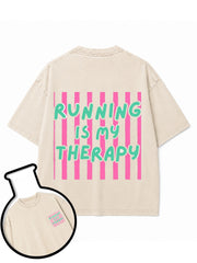 Running Is My Therapy Washed T-Shirt
