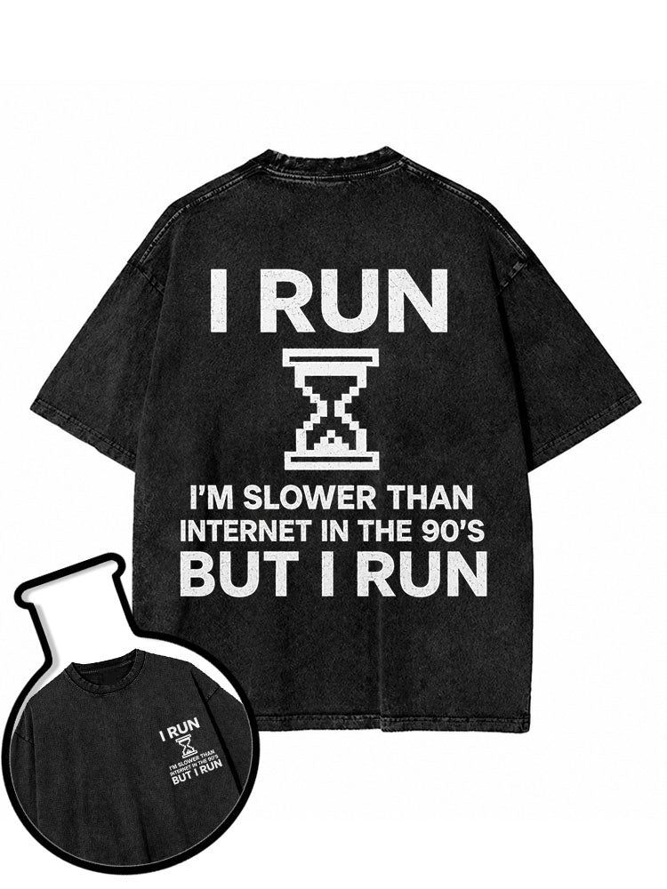 I RUN Washed T-Shirt
