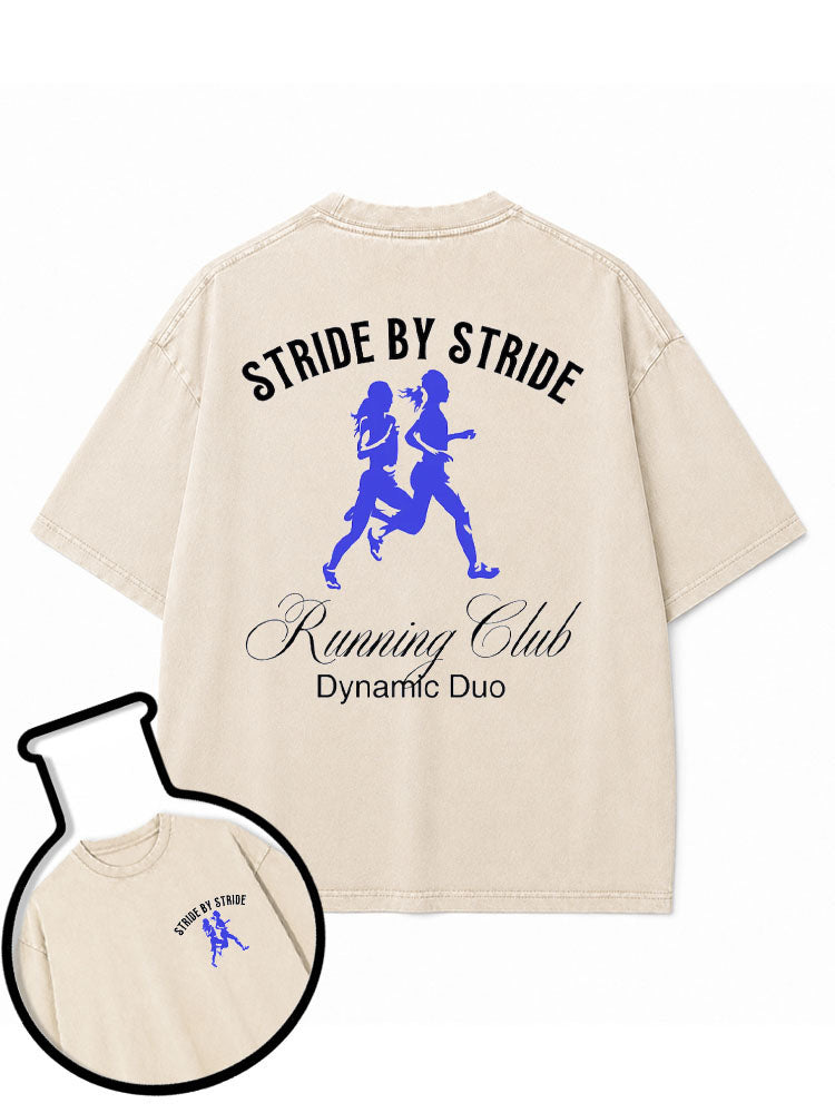 STRIDE BY STRIDE Washed T-Shirt