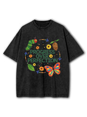 Progress Over Perfection Washed T-Shirt
