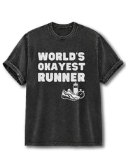 WORLD'S OKAYEST RUNNER Washed T-Shirt