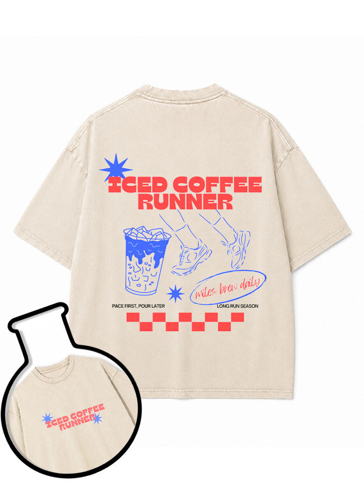ICED COFFEE RUNNER Washed T-Shirt