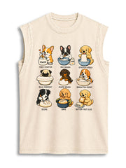 DOG BAKERY LIFE Vintage Washed Cotton Tank Top
