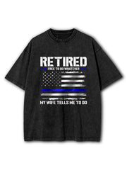 Retired Police Officer Washed T-Shirt