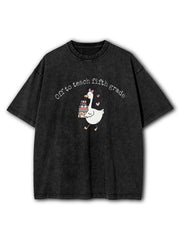 Off to Teach Fifth Grade Washed T-Shirt