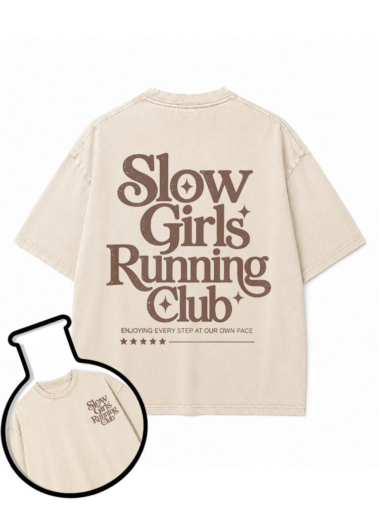 Slow Girls Running Club Washed T-Shirt