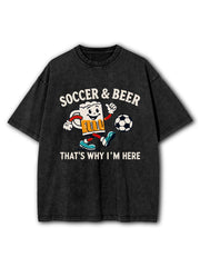 Soccer and Beer Washed T-Shirt