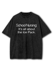 School Nurse Washed T-Shirt