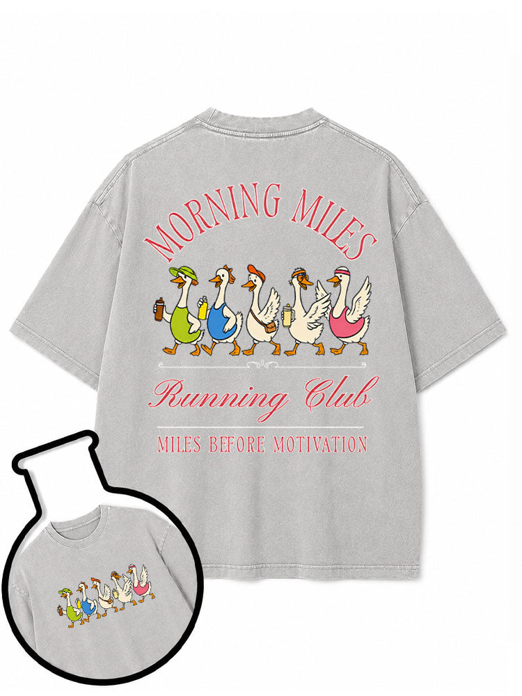 Morning Miles Running Washed T-Shirt