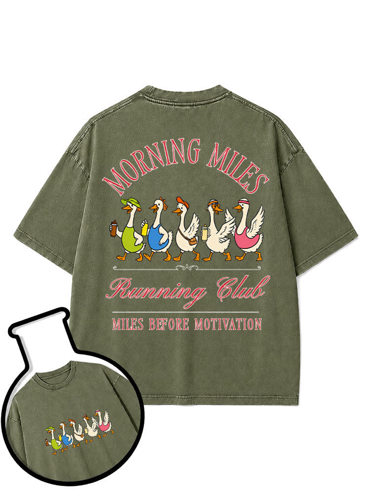 Morning Miles Running Washed T-Shirt