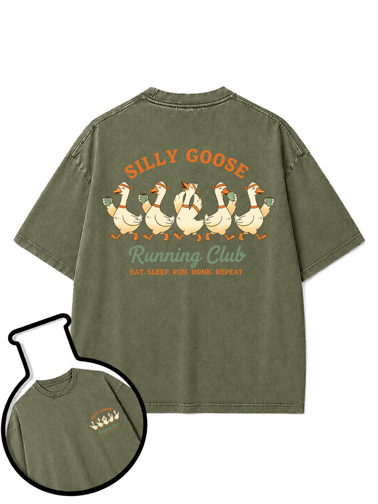 SILLY GOOSE Running Club Washed T-Shirt