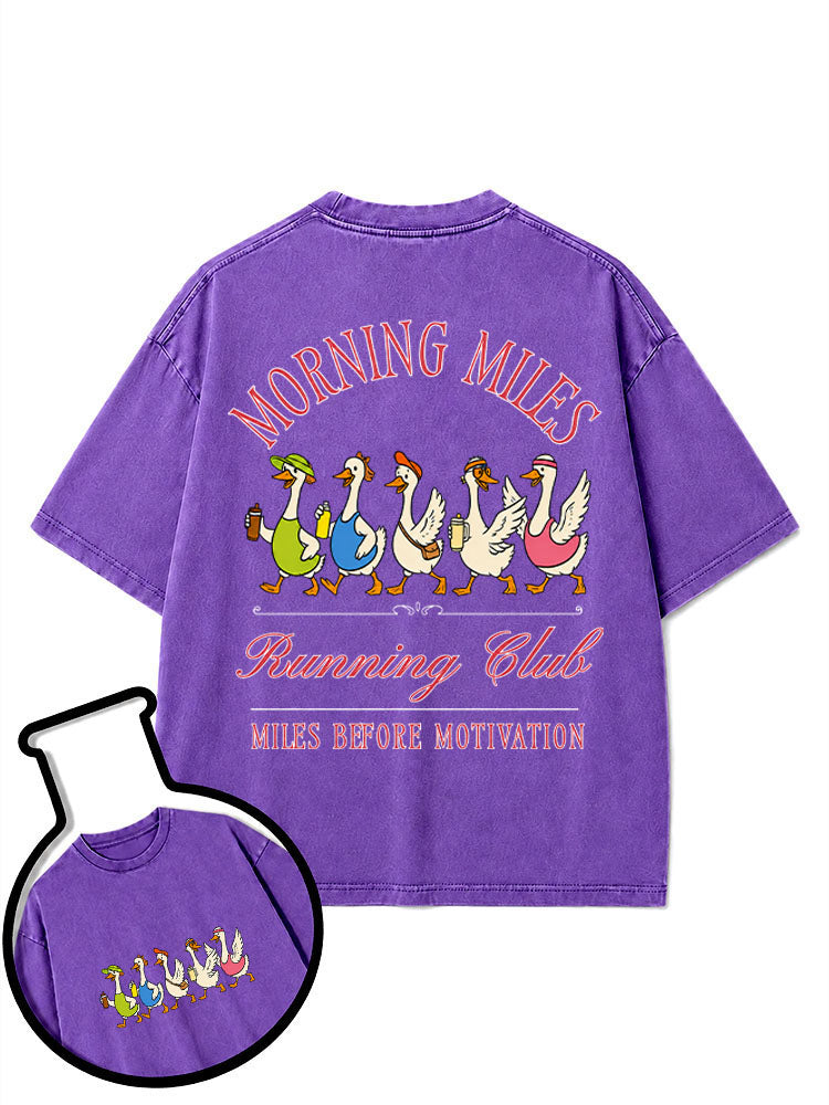 Morning Miles Running Washed T-Shirt