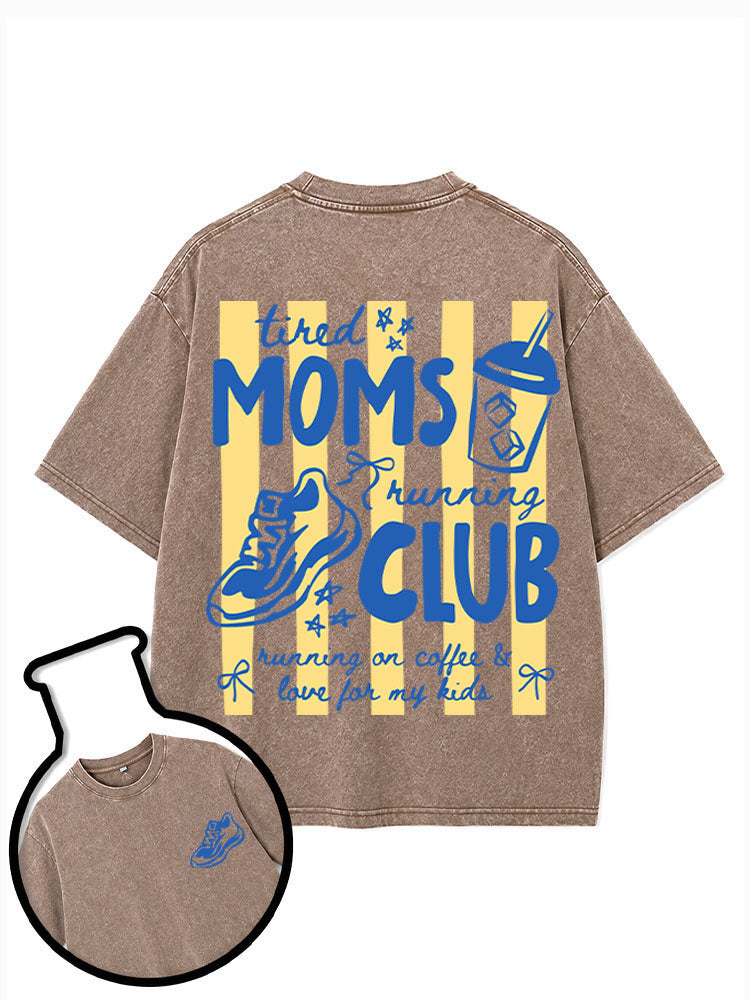 Tired Moms Running Club Washed T-Shirt