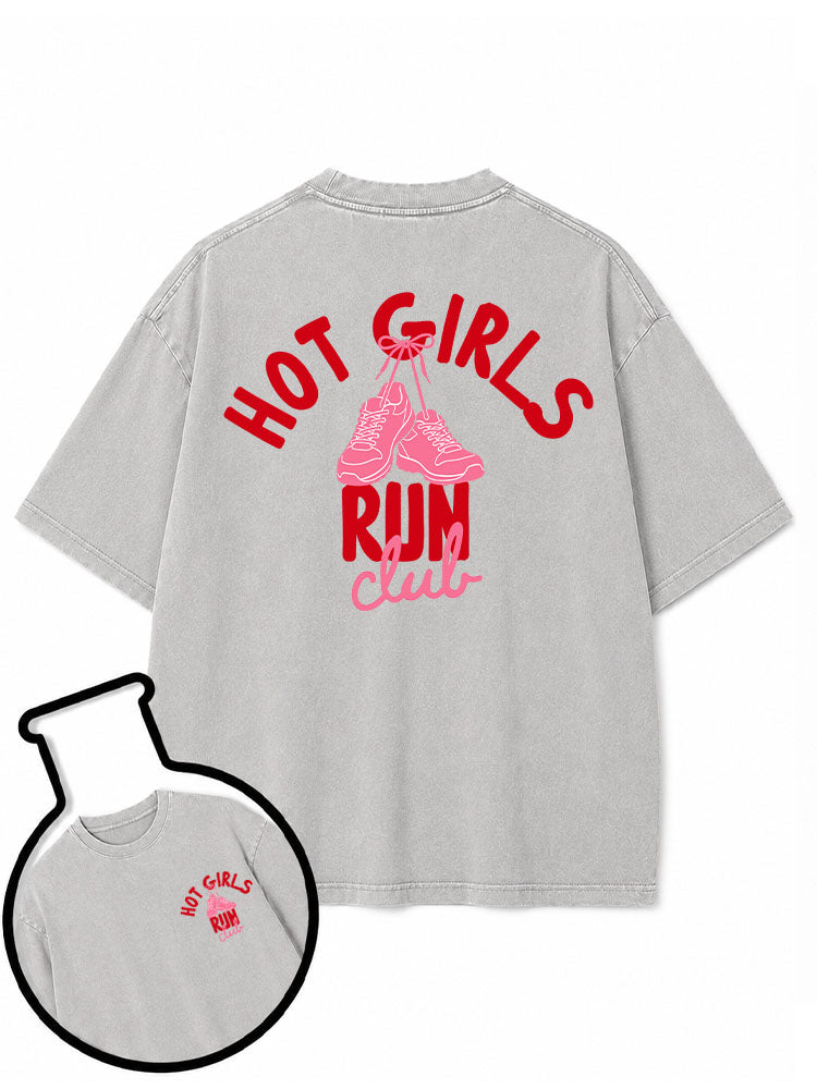 HOT GIRLS RUN CLUB Washed T-Shirt