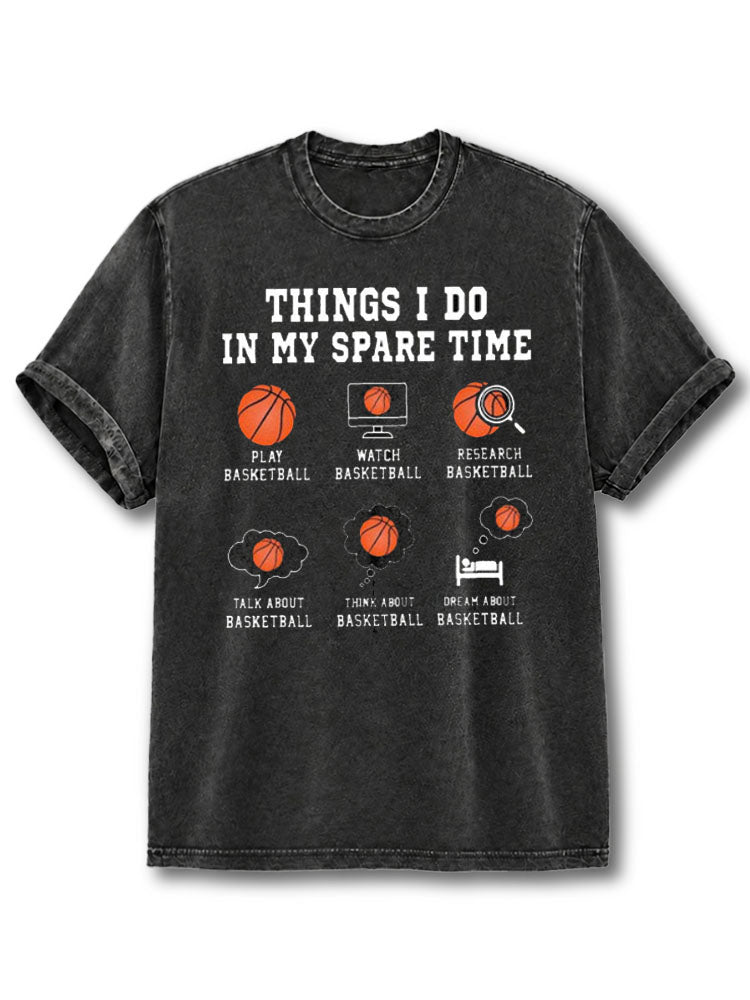 Things I do in My Spare Time Washed T-Shirt