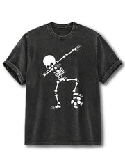skeleton soccer Washed T-Shirt