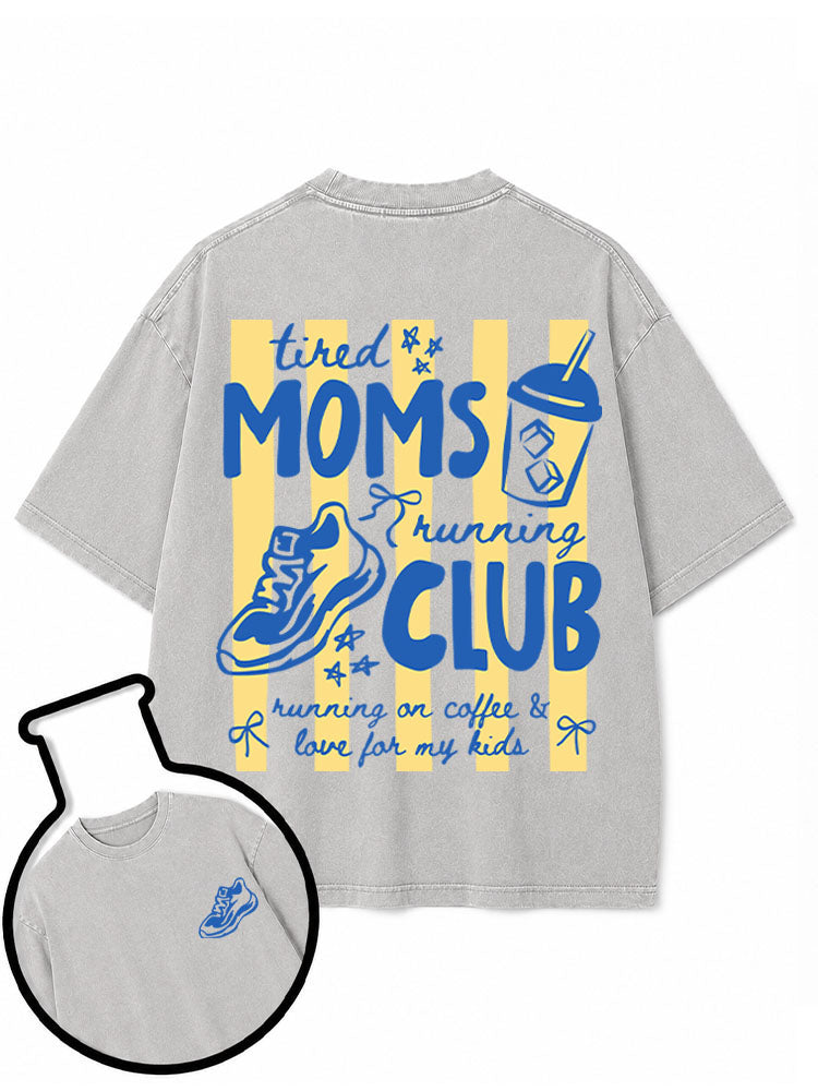Tired Moms Running Club Washed T-Shirt