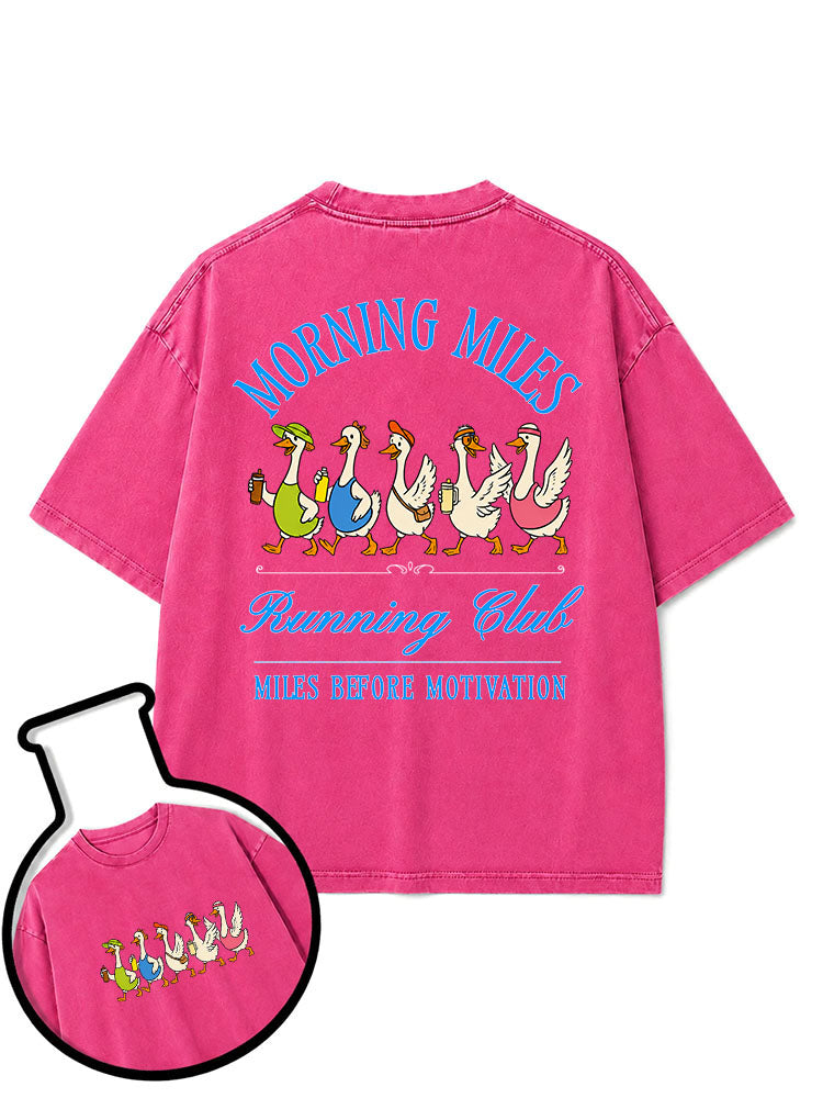 Morning Miles Running Washed T-Shirt