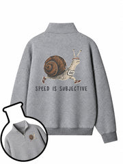 Speed Is Subjective Half-Zip Fleece Pullover