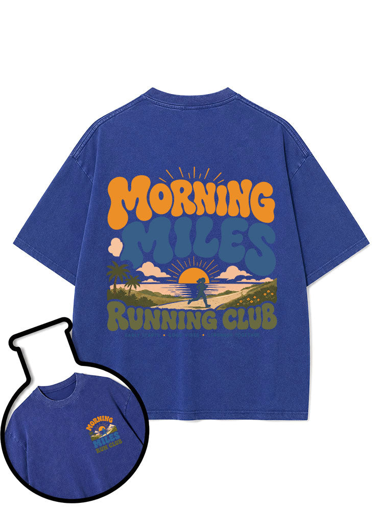 Morning Miles Running Club Washed T-Shirt