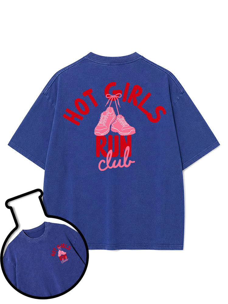 HOT GIRLS RUN CLUB Washed T-Shirt