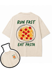 EAT PASTA RUN FASTA Washed T-Shirt