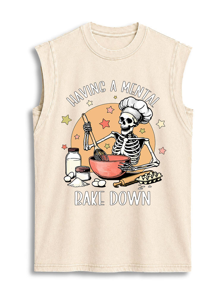 Having A Mental Bake Down Vintage Washed Cotton Tank Top
