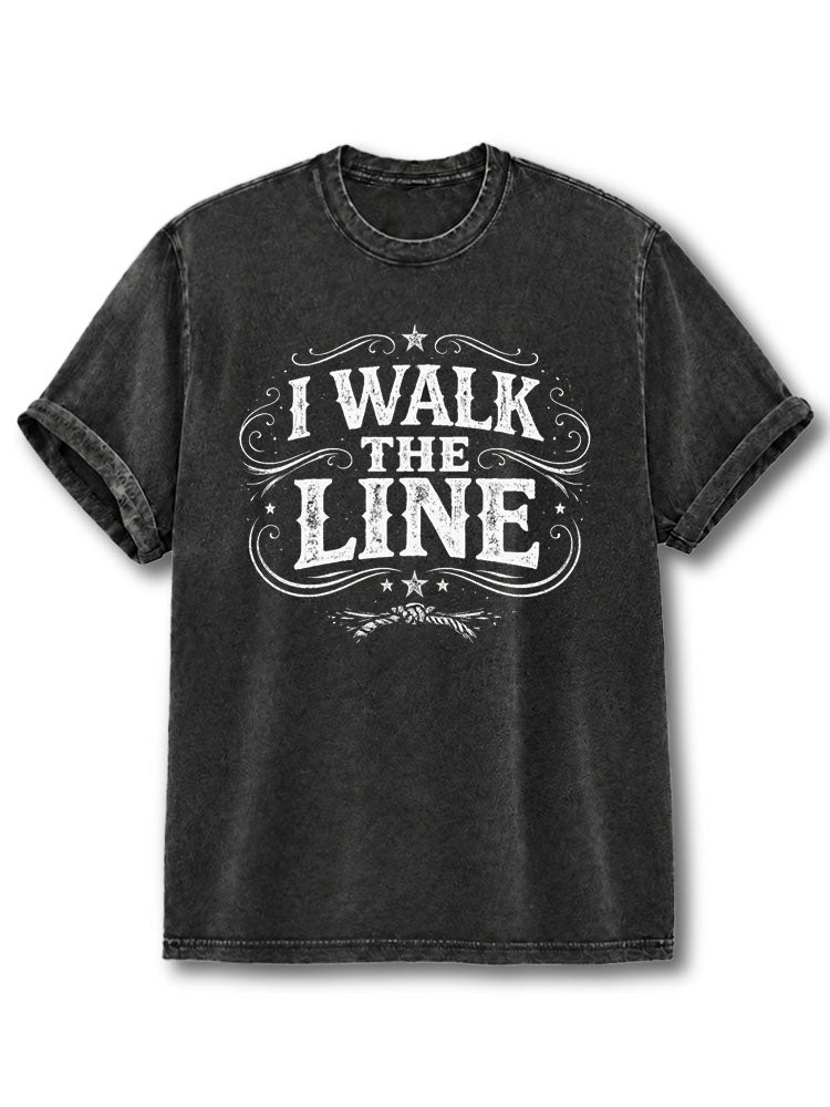 I Walk The Line Washed T-Shirt