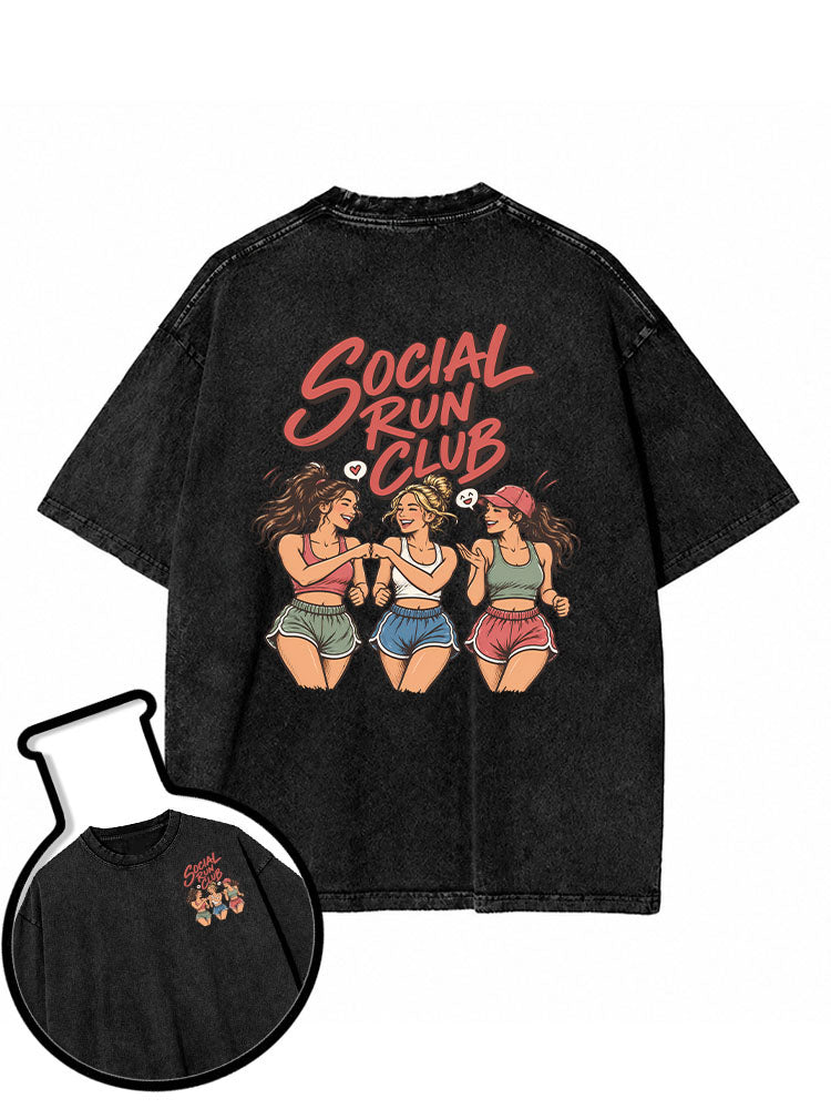 SOCIAL RUN CLUB Washed T-Shirt