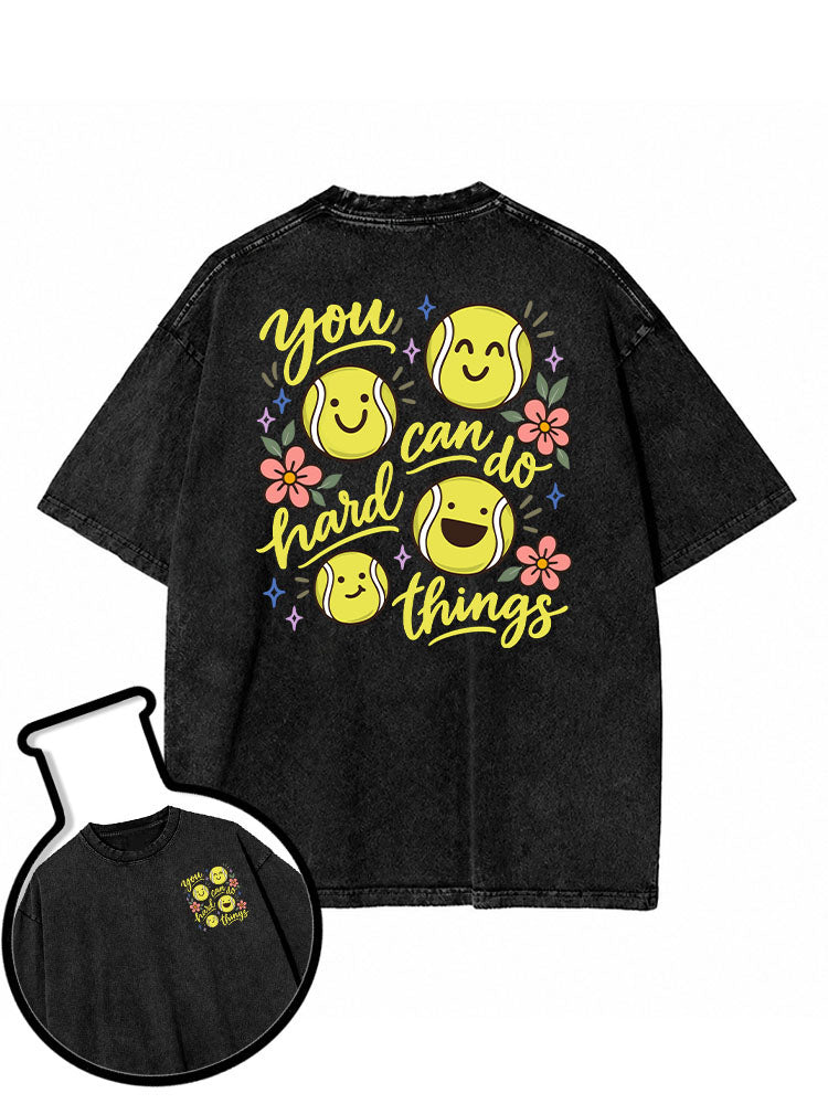 you can do hard things Washed T-Shirt