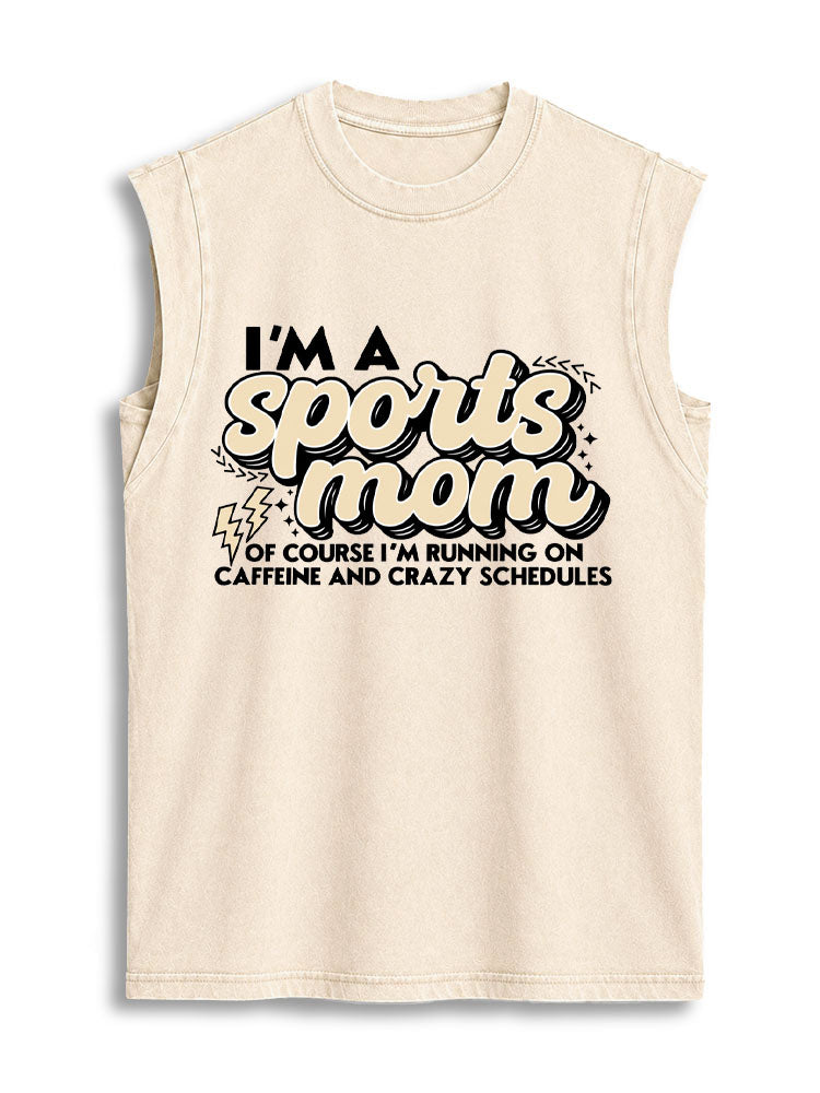 I'M A sports mom Vintage Washed Cotton Tank Top