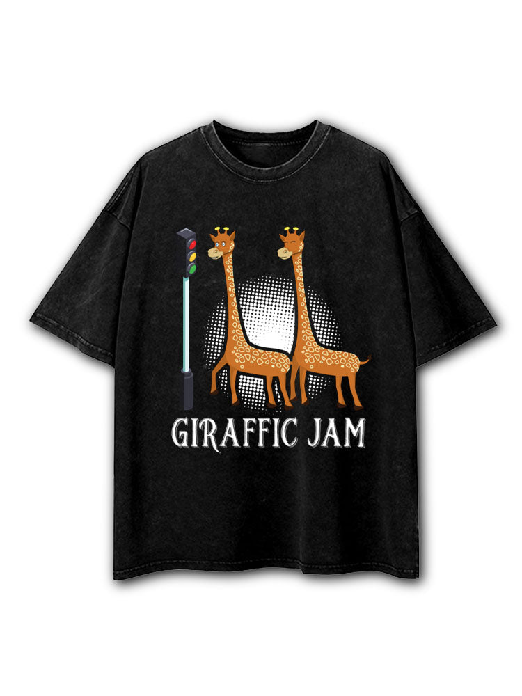 Giraffic Jam Washed T-Shirt