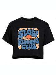 Slow Running Club Crop Tops