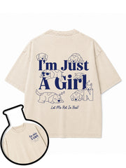 I'm Just A Girl Let Me Rot In Bed Washed T-Shirt