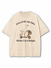 All My Class Thinks I'm A Delight Washed T-Shirt