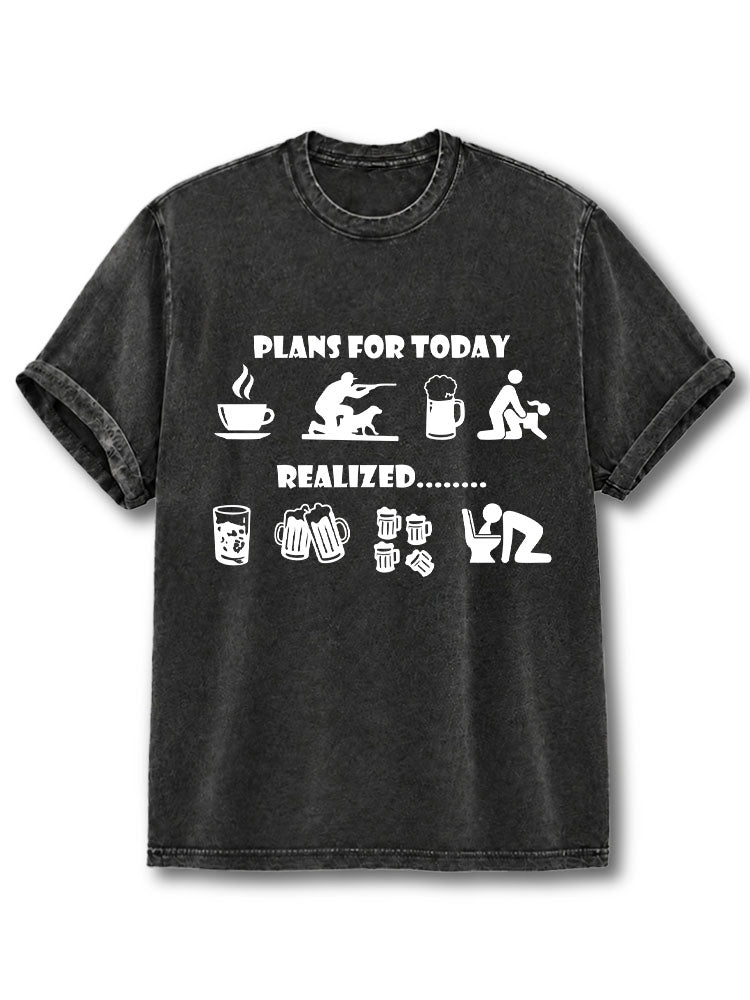 PLANS FOR TODAY Washed T-Shirt