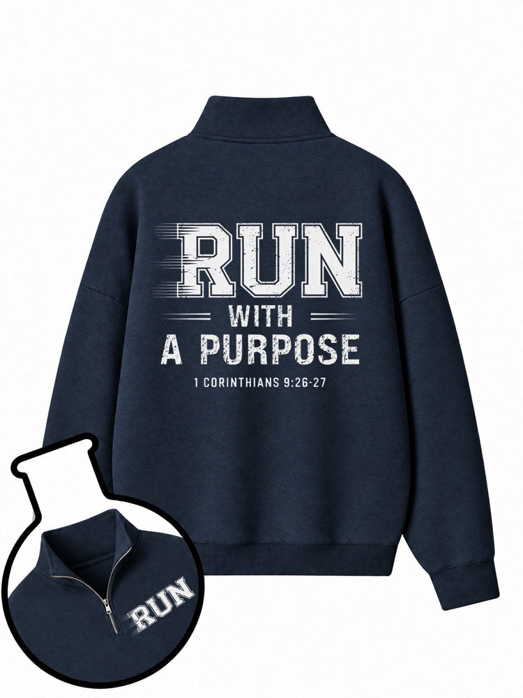 Run With A Purpose Half-Zip Fleece Pullover