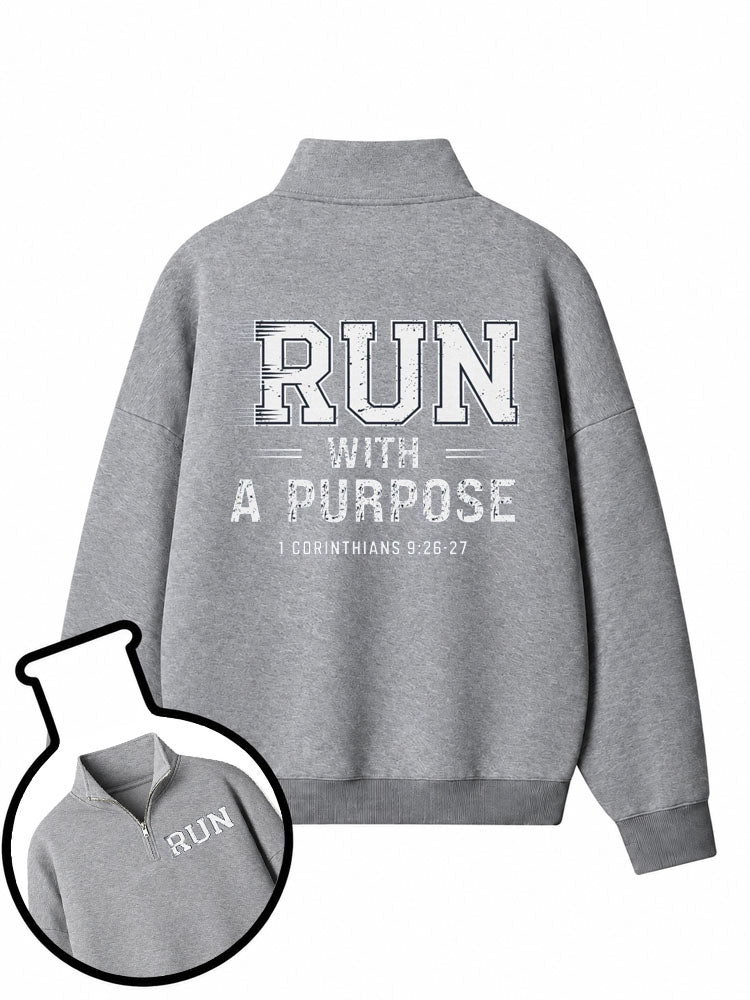 Run With A Purpose Half-Zip Fleece Pullover