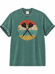 Retro Crossed Darts Washed T-Shirt
