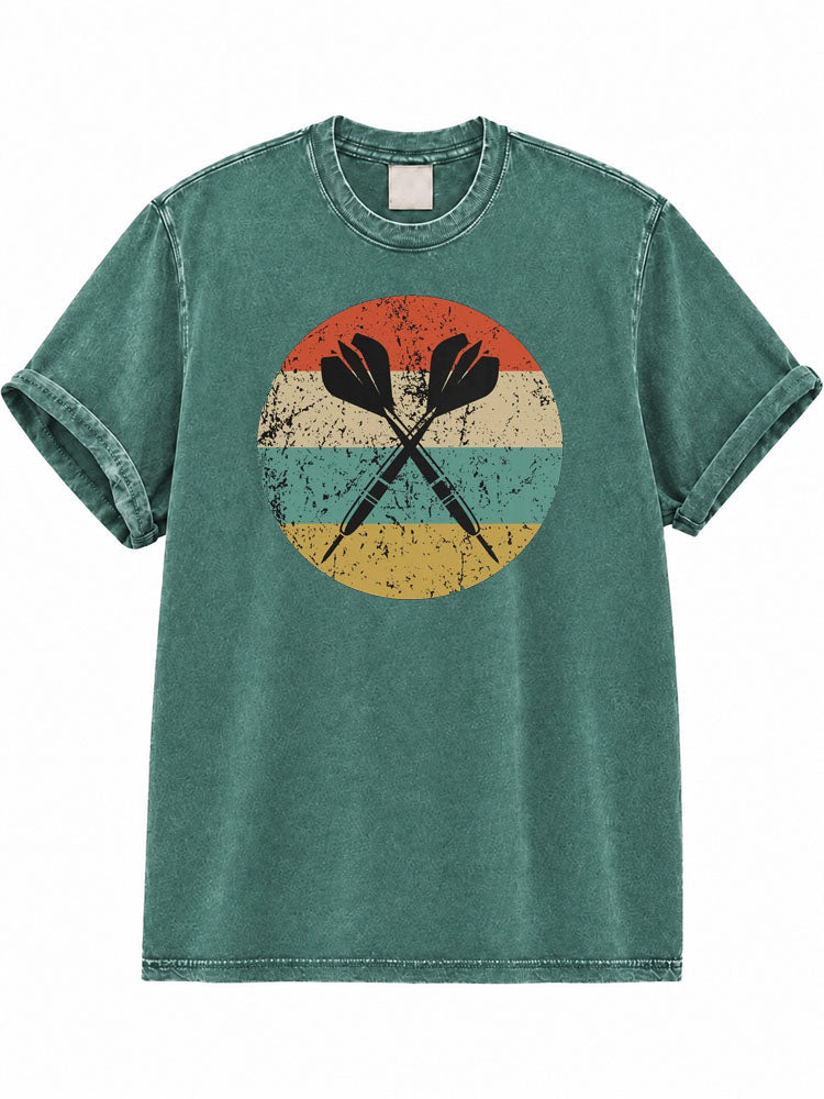 Retro Crossed Darts Washed T-Shirt