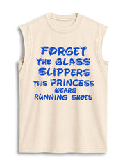 THIS PRINCESS WEARS RUNNING SHOES Vintage Washed Cotton Tank Top