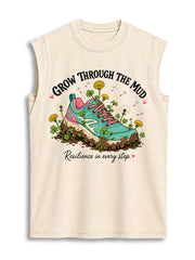 Grow Through The Mud Vintage Washed Cotton Tank Top