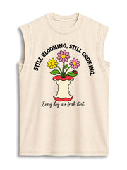 Still Blooming Vintage Washed Cotton Tank Top